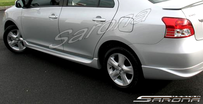 Custom Toyota Yaris  Sedan Side Skirts (2006 - 2011) - $315.00 (Part #TY-025-SS)